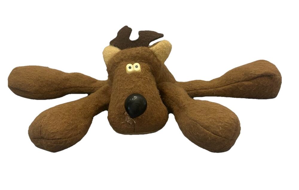 Hallmark Vintage Rodney Reindeer Beanbag Plush Stuffed Animal 10” Leg Span READ